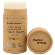 Crème solaire bio minérale solide SPF30 à l'huile de moringa Comme Avant