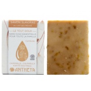 Savon bio Tout Doux- Lait de chèvre sans huile essentielle - 100 gr - Bande papier Antheya