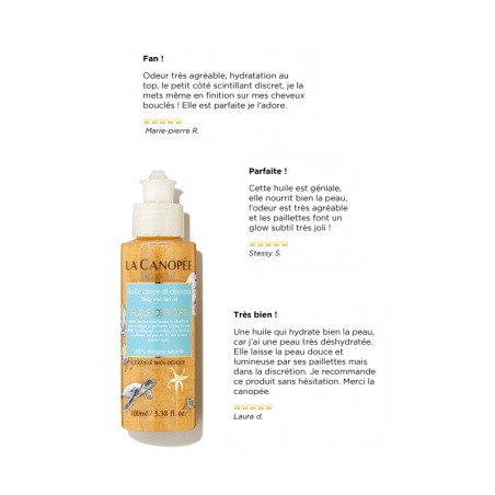 Huile des îles Corps et Cheveux La Canopée