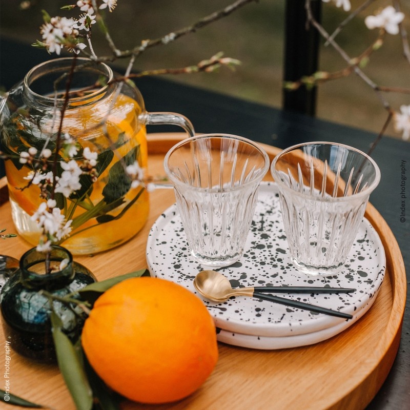 Lot de 6 mugs unis Zinc La Rochère