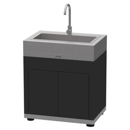 Meuble cuisine extérieure avec évier intégré - 80 x 55 cm - inox duo Le Marquier - Le Marquier