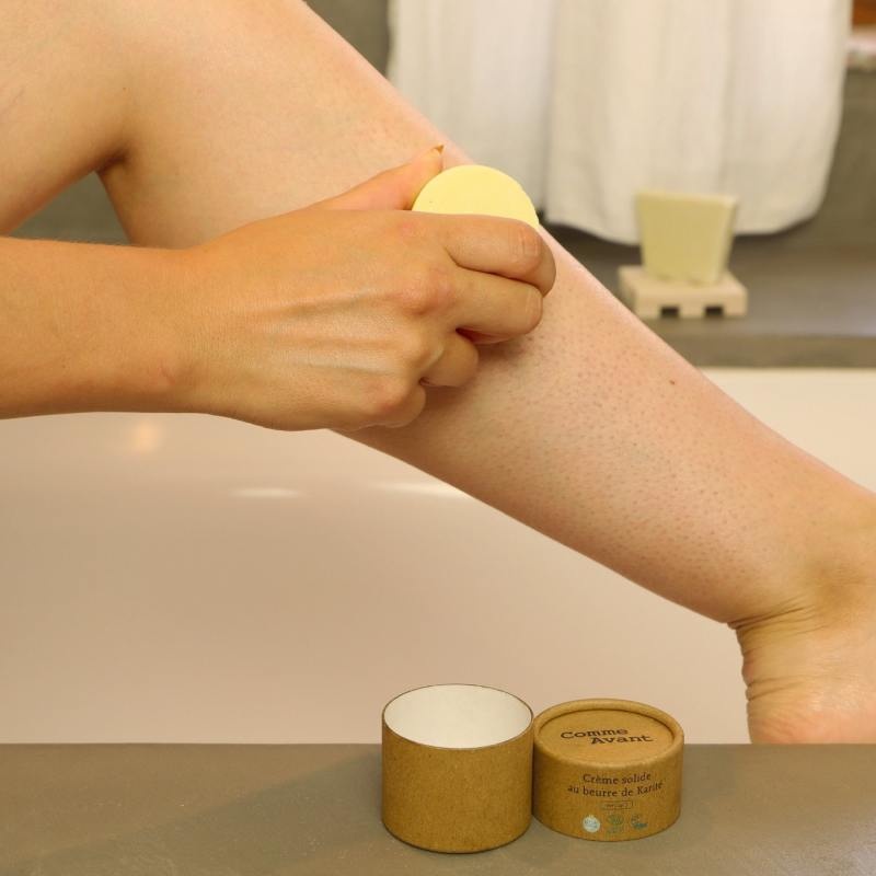 Crème solide naturelle au beurre de karité bio Comme Avant