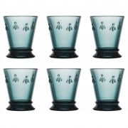 Gobelet Abeille La Rochère bleu nuit - Lot de 6
