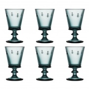 Verre à vin Abeille La Rochère bleu nuit - Lot de 6