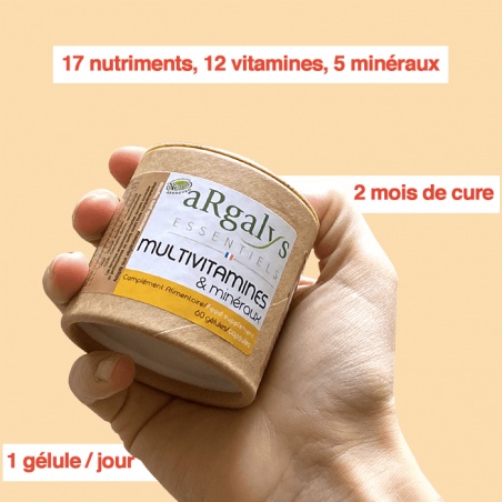 Multivitamines et minéraux - 60 gélules Argalys