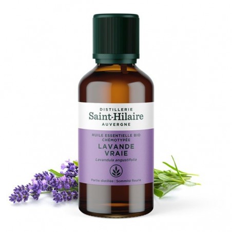 Huile essentielle Lavande vraie Bio 50 ml - Saint Hilaire - Distillerie Saint-Hilaire