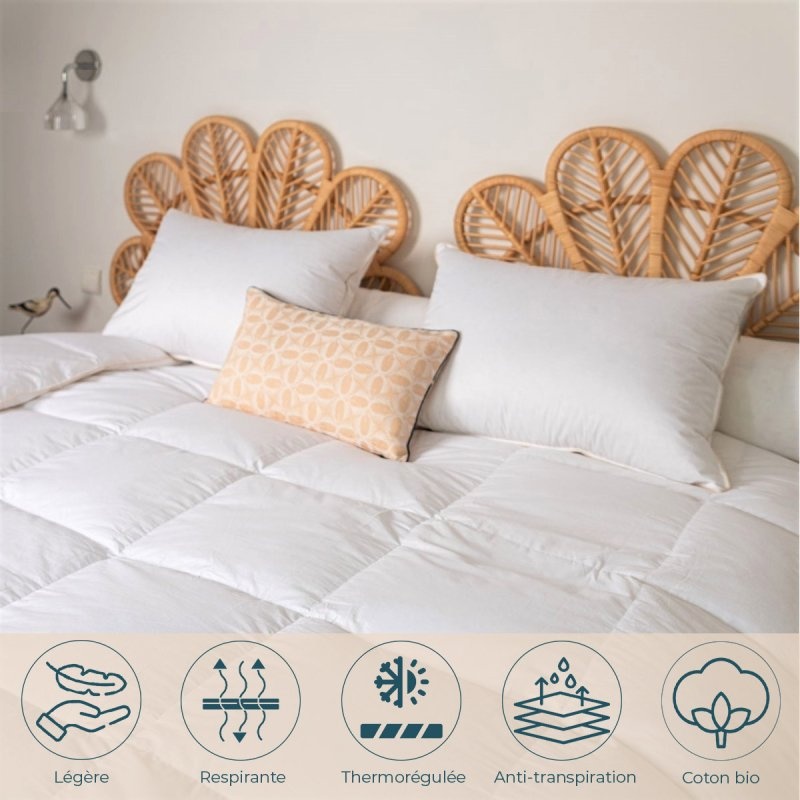 Couette été Oie 200 x 200 cm Manufacture Castex