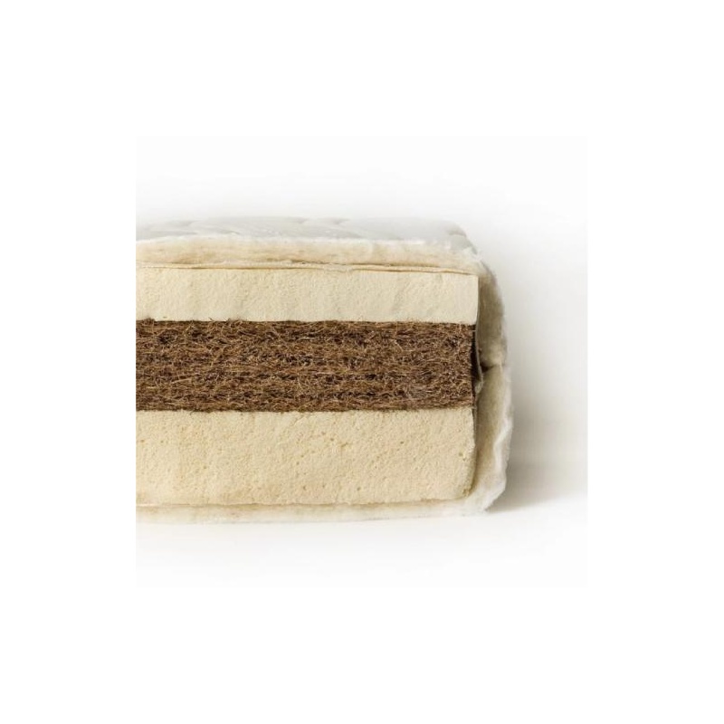 Coupe du matelas Enfant COCO LATEX Kadolis en matières naturelles