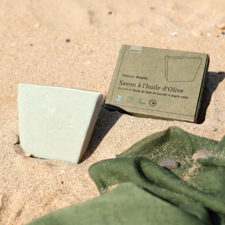 Savon à l'huile d'olive enrichi en baie de laurier et argile verte Comme Avant