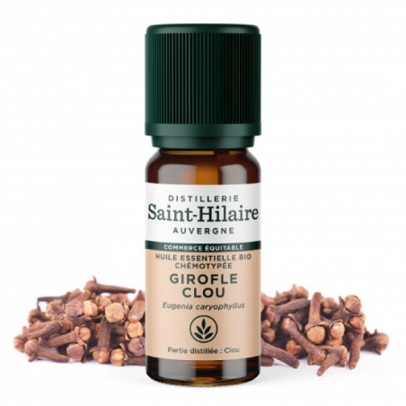 Huile essentielle Clou de Girofle bio - 10 ml Distillerie Saint-Hilaire - Distillerie Saint-Hilaire