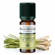 Huile essentielle Citronnelle de Ceylan bio - 10 ml Distillerie Saint-Hilaire
