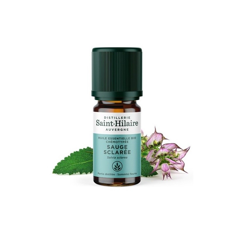 Huile essentielle Sauge Sclarée bio - 5 ml Distillerie Saint-Hilaire