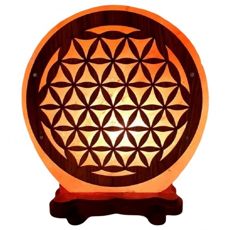 Lampe de Sel Himalaya Fleur de Vie 5KG Esoterra - Esoterra