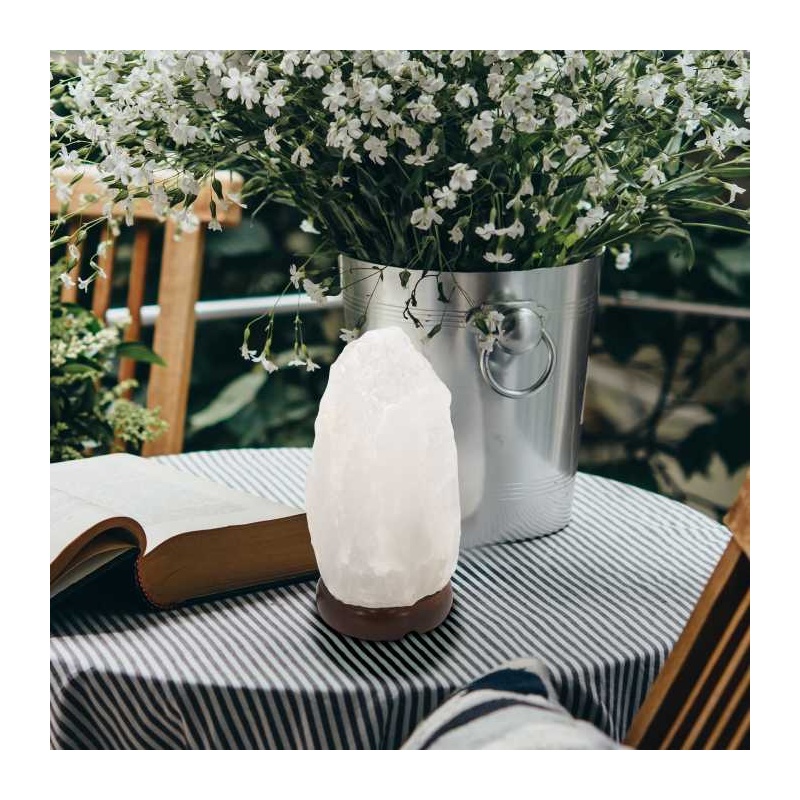 Lampe de Sel Himalaya blanche brute 1 à 2 kg Esoterra