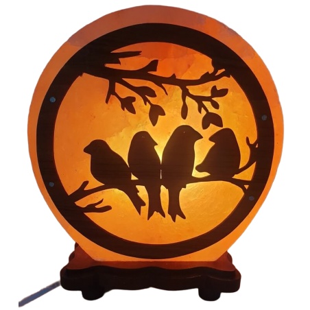 Lampe de Sel Himalaya Oiseaux  Esoterra - Esoterra