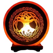 Lampe de Sel Himalaya ronde Arbre de Vie Celte Esoterra