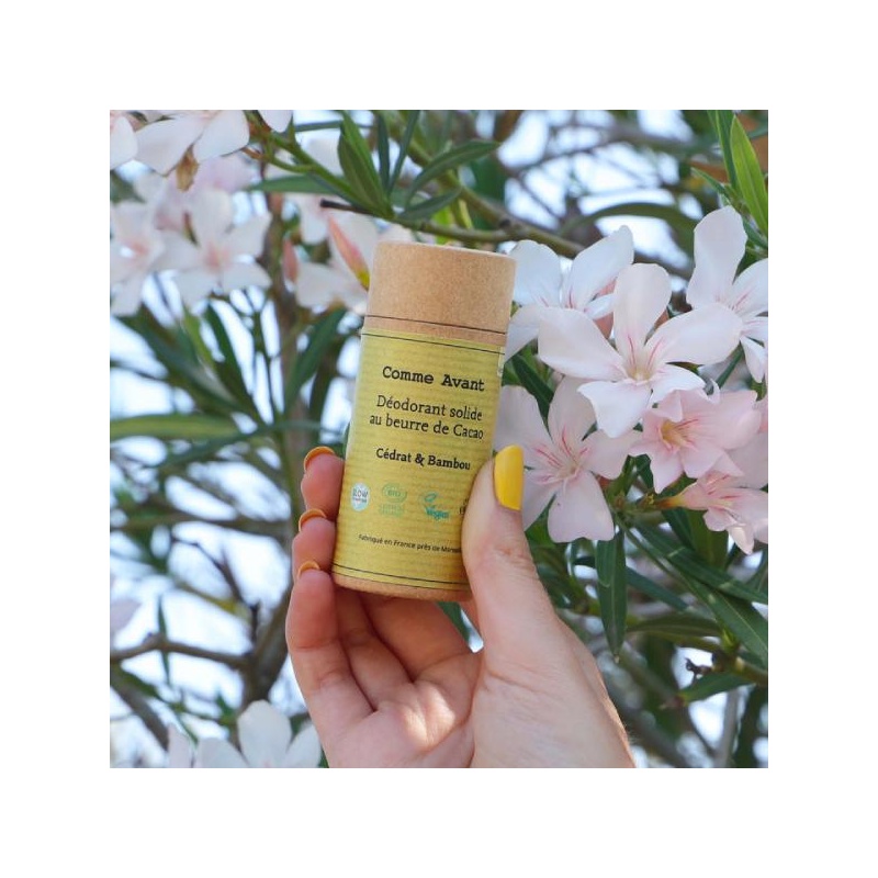 Déodorant solide au beurre de cacao - Cédrat et Bambou Comme Avant