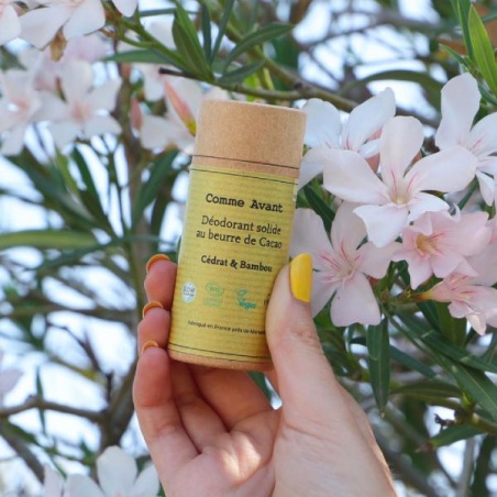 Déodorant solide au beurre de cacao - Cédrat et Bambou Comme Avant