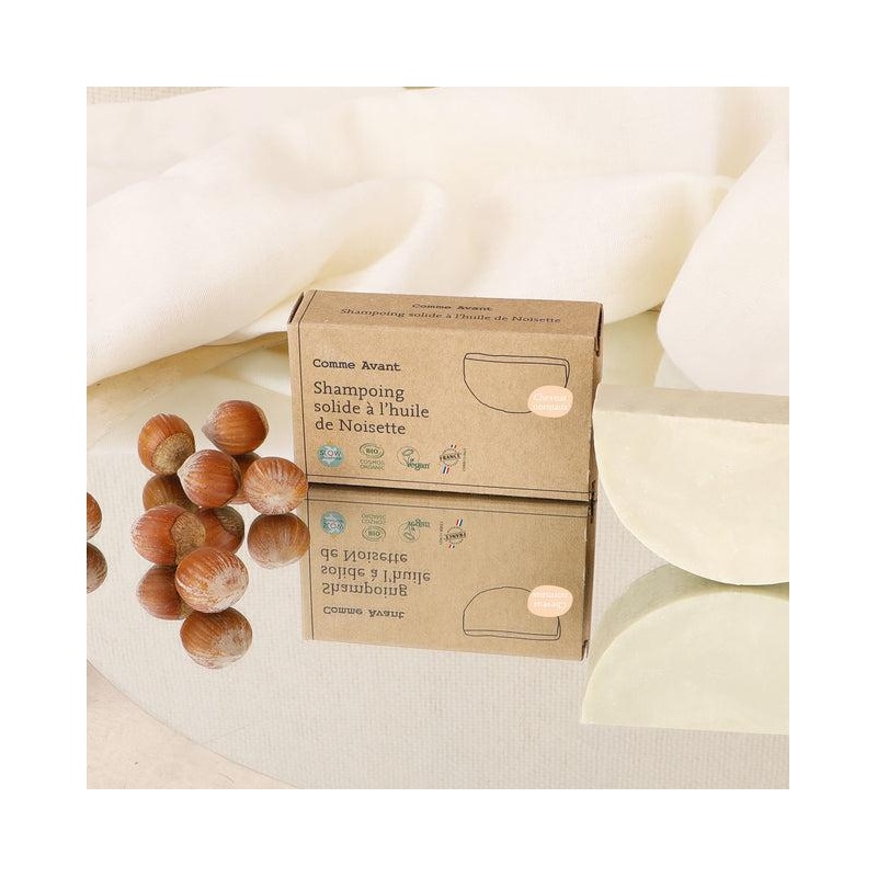 Shampoing solide Cheveux Normaux à l'huile de noisette Comme Avant