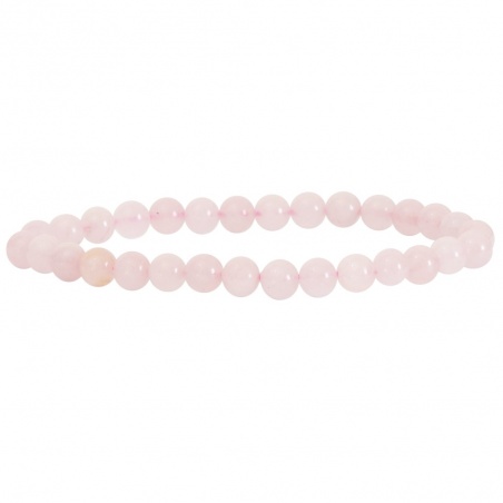 Bracelet quartz rose 6mm pierres naturelles