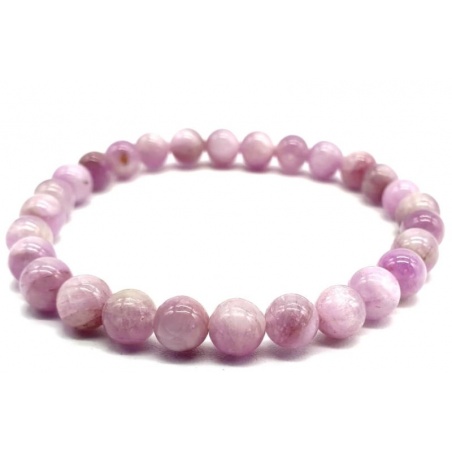 Bracelet kunzite 6mm en pierres naturelles - 