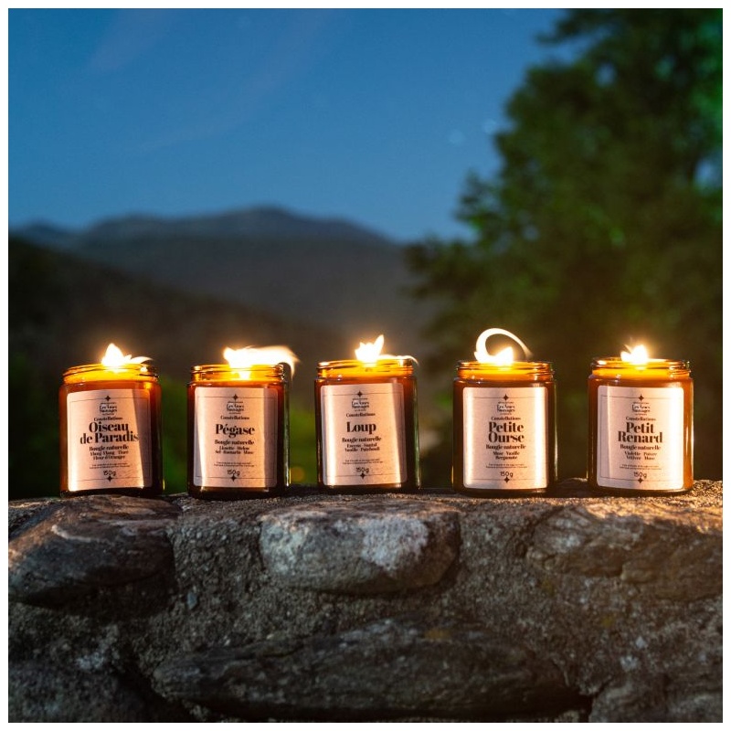 Trio de bougies artisanales Constellation Les Âmes Sauvages