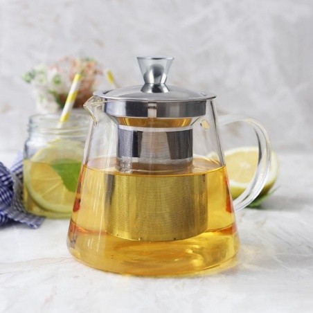 Théière en verre transparente Oolong - 1,2 L Cristel