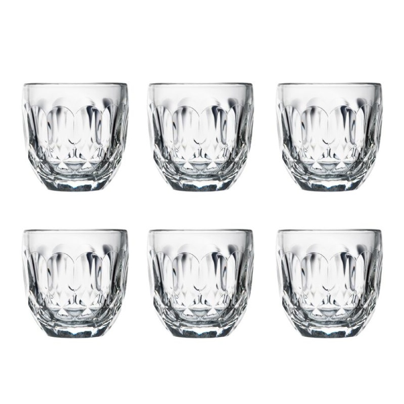 Lot de 6 verres expresso Facettes - Troquet La Rochère