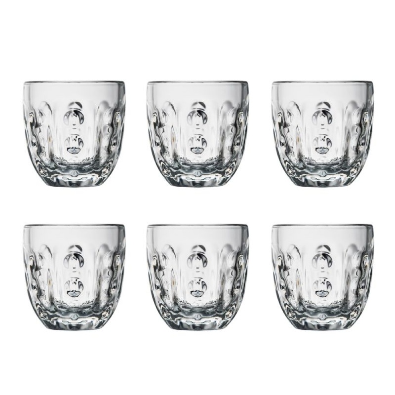 Lot de 6 verres expresso Géométriques - Troquet La Rochère