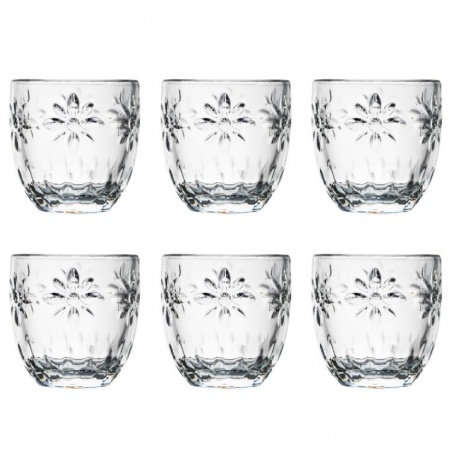 Lot de 6 verres expresso Fleurs - Troquet La Rochère - La Rochère