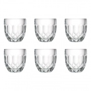 Lot de 6 verres gobelets Facettes - Troquet La Rochère
