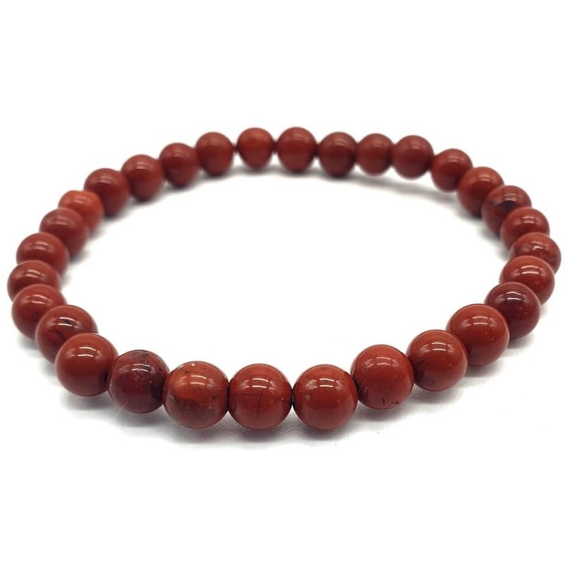 Bracelet Jaspe Rouge - 6mm - A