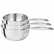 Set de 3 casseroles inox CRISTEL Castel'Pro