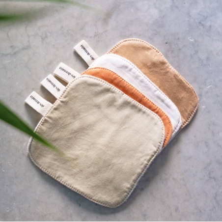 Lot de 4 maxi lingettes démaquillantes lavables et réutilisables Dès Demain - Dès Demain