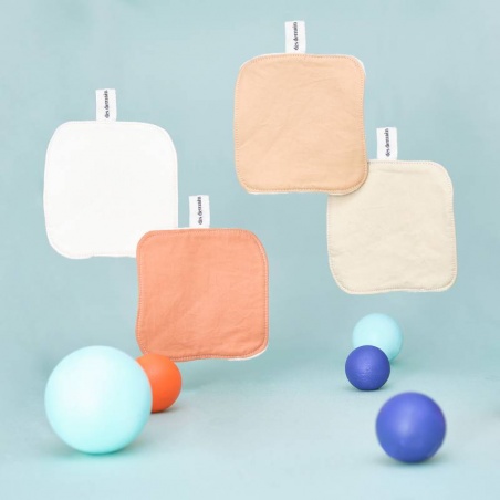 Lot de 4 maxi lingettes démaquillantes lavables et réutilisables Dès Demain