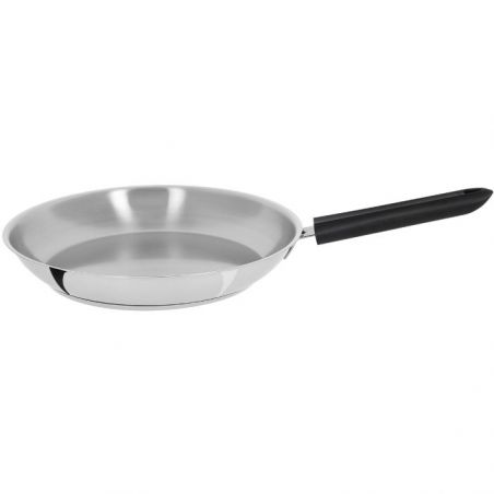 Poêle inox Cristel Mutine 28 cm - manche fixe - Cristel