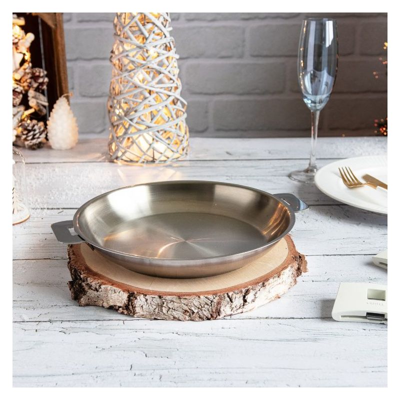 Poêle inox Mutine avec poignée amovible