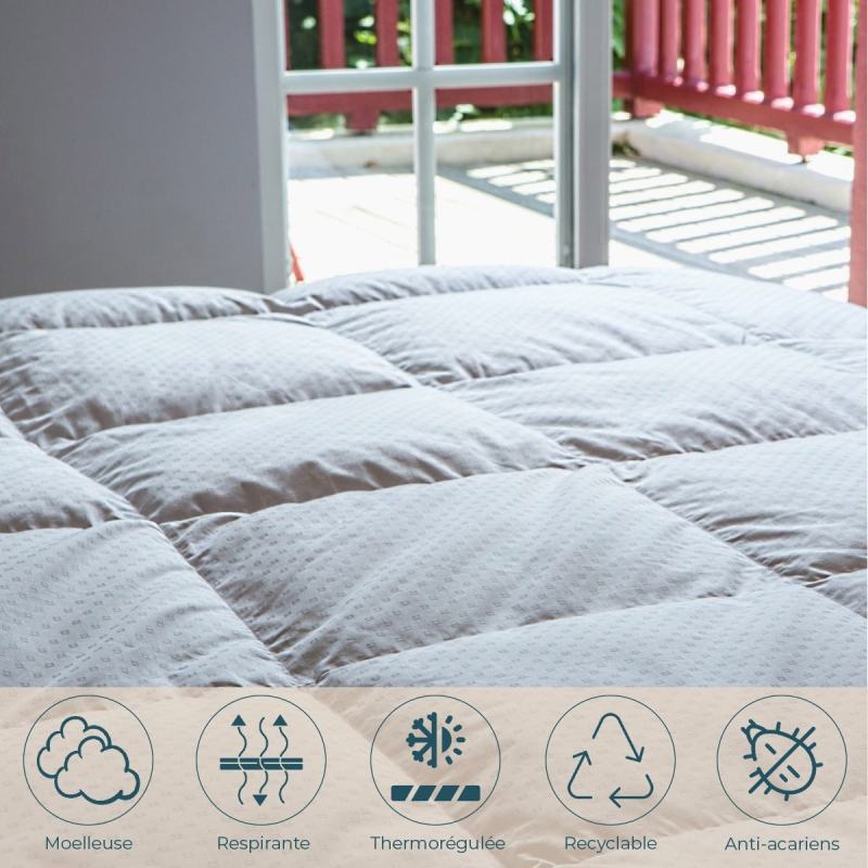 Couette duvet chaude Jacquard - 240 x 220 cm Manufacture Castex