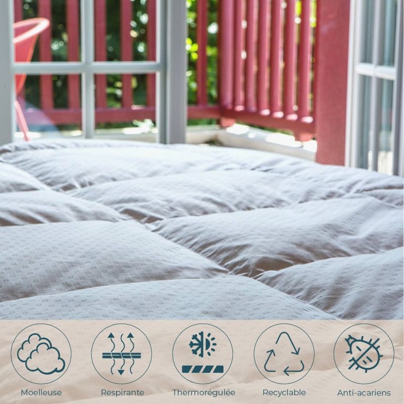 Couette duvet tempérée Jacquard - 260 x 240 cm Manufacture Castex