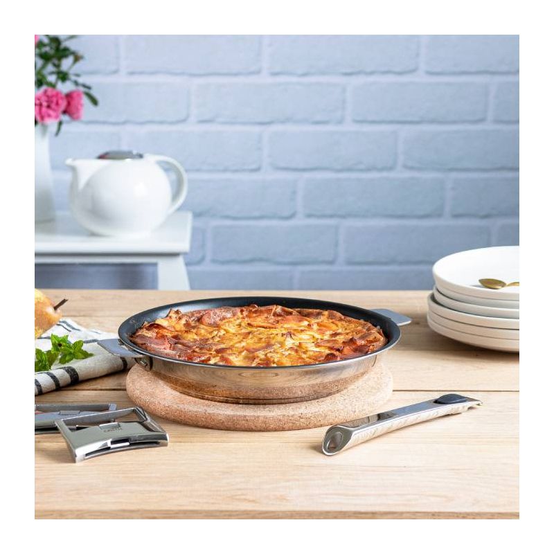 Poêle inox anti-adhésive Cristel Casteline 28 cm amovible