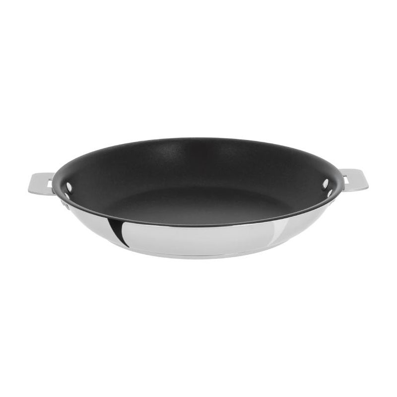 Poêle inox anti-adhésive Cristel Casteline 30cm amovible