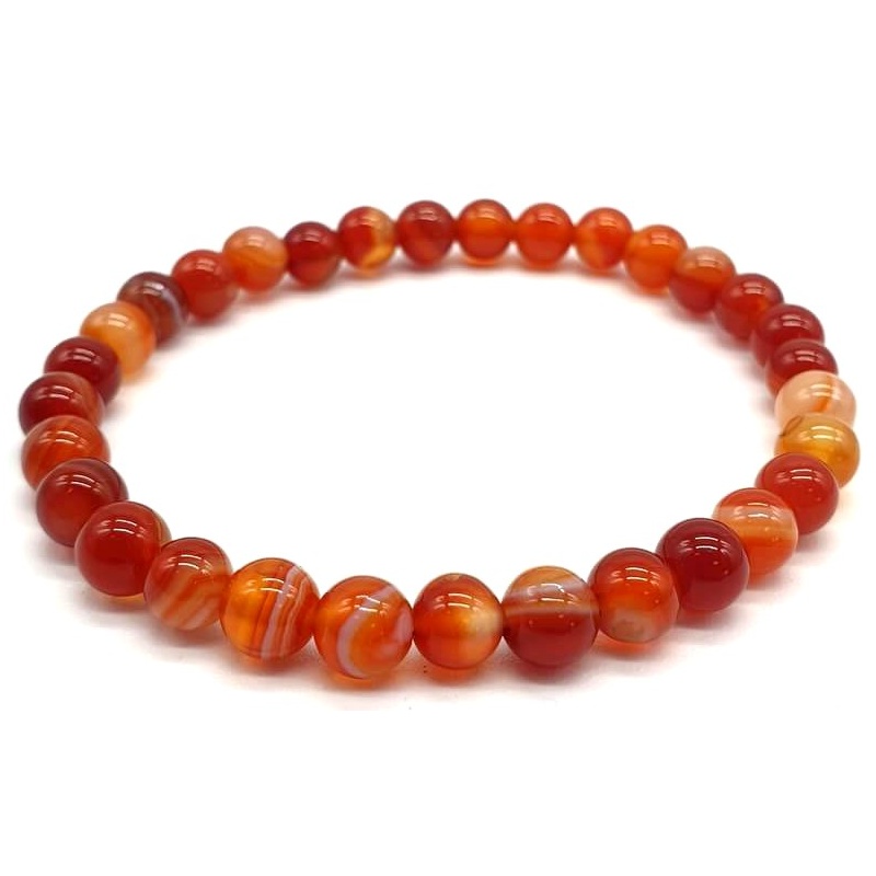 Bracelet Cornaline - 6mm