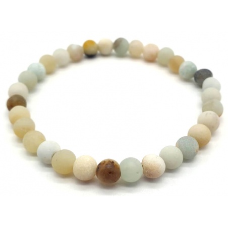 Bracelet Amazonite multicolore 6mm - 