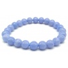 Bracelet Calcédoine bleue AA - 8mm
