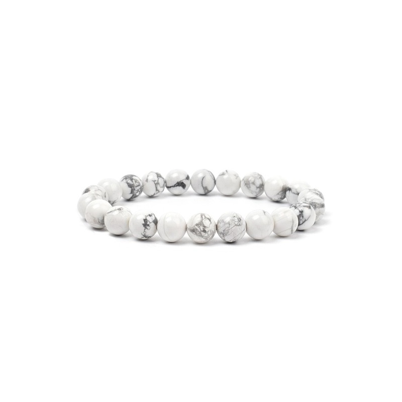 Bracelet Howlite Blanche - 8mm