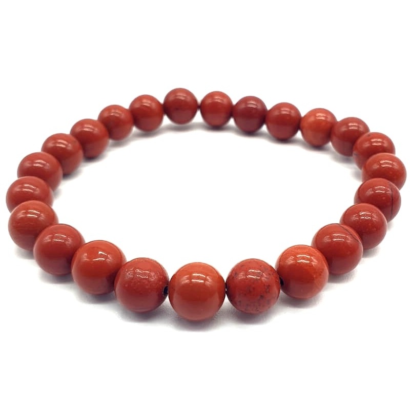 Bracelet Jaspe Rouge - 8mm