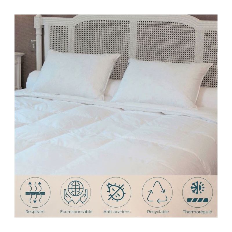 Oreiller mi-ferme Duvet et Plumettes - 50x70 cm Manufacture Castex