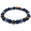 Bracelet triple protection Obsidienne, Hématite, Oeil de Tigre 8mm