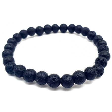 Bracelet Pierre de Lave - 6mm - 