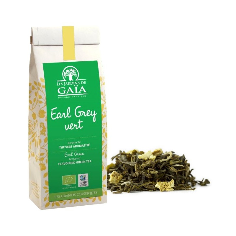 Thé vert bio Earl Grey bergamote - 100 gr Les jardins de Gaïa